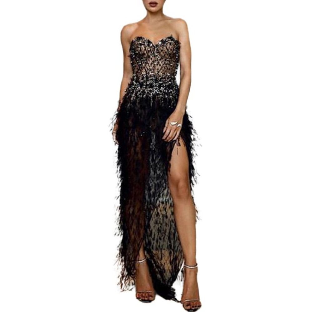 Sexy sleeveless tube top dress